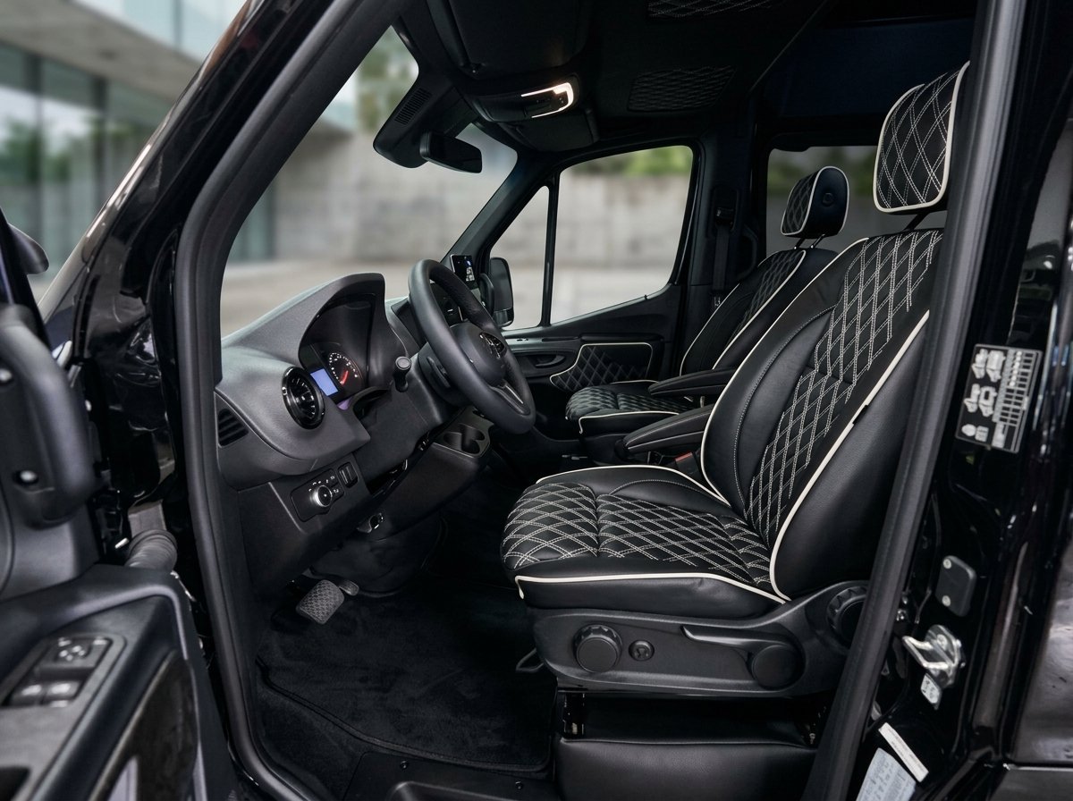 Mercedes-Benz Sprinter 3500 Black interior detail